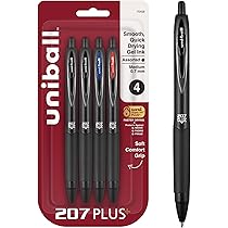 Amazon.com: 207PLUS+ Gel, 0.7MM, Asst Bus, 4pk : Office Products
