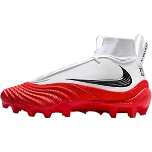 Nike Alpha Menace 5 Pro Men's Football Cleats (White/University Red)