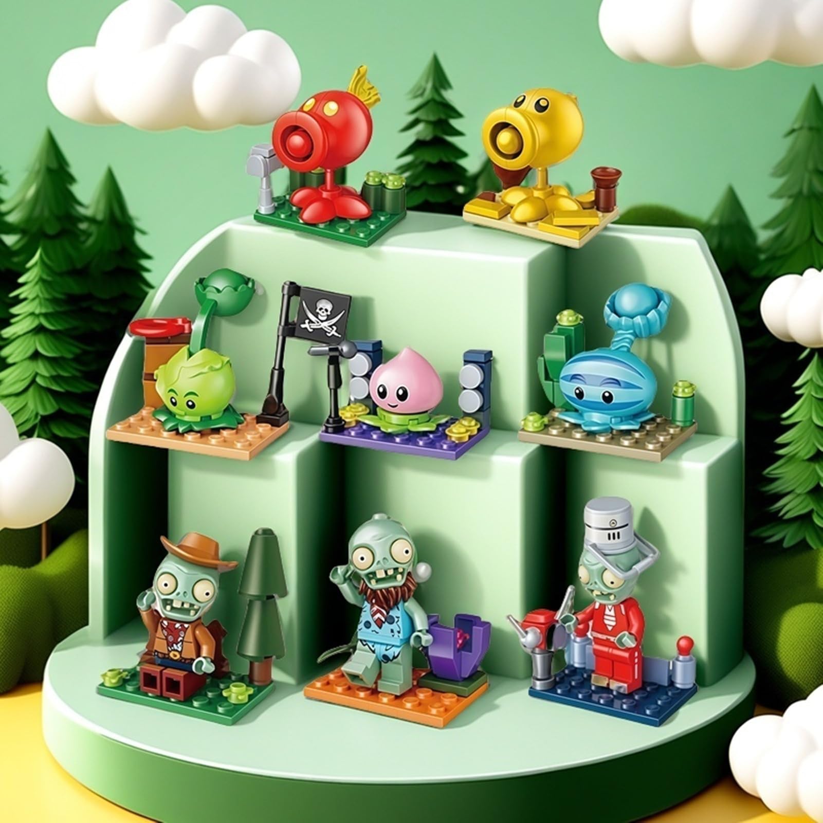 Pvz Rv Toy Mua JHESAO Plants and Zombies Toys Zombies Assembly PVZ Action Figures ...