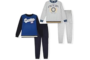 TONY HAWK Boys Jogger Sets for Kids 2 Pack Fleece Hoodie and Pull-On Sweatpants for Kids Skateboarding