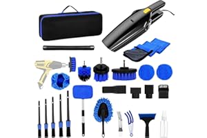 BGFJYUK 22Pcs Car Interior Detailing Kit with High Power Handheld Vacuum,Car Cleaning Kit,Detailing Brush Set, Windshield Cleaner,Car Wash Kit for Exterior Wheels