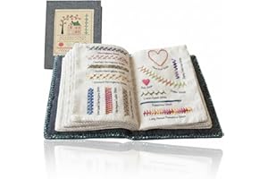 The Complete Embroidery Stitch Guide Book with Reusable Linen Samplers | Step-by-Step Tutorials for 100+ Patterns | Learn Beg