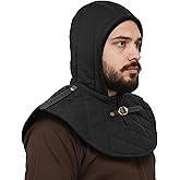 Padded Arming Cap with Collar Renaissance Medieval Cotton Collar & Coif Arming Cap Neck Head Protector Under Armor Costume