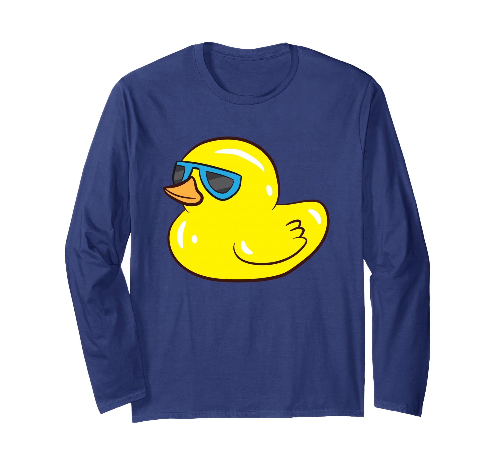 Cute Rubber Duck With Sunglasses Love Rubber Ducks Long Sleeve T-Shirt