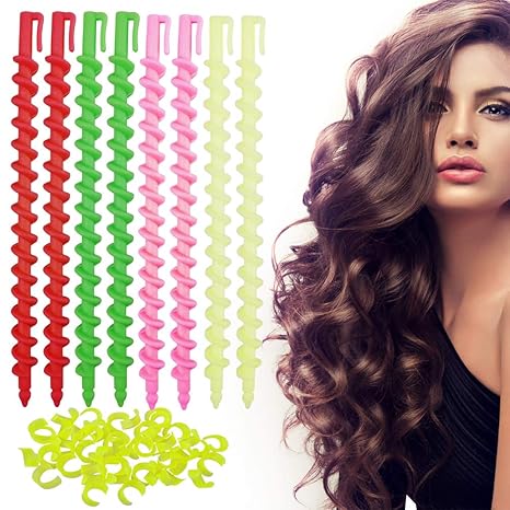 28 stuck lockenwickler rollen haar locken curler ohne hitze machen haar styling tools fur langes mittellanges haar 18cm