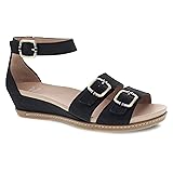 Dansko Women's Astrid Black Wedge Comfort Sandals