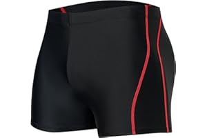 Xioker Men Swimsuits Jammer for Swimming,Swim Jammer Men Square Legs UPF50 +,Trunks with Drawstring