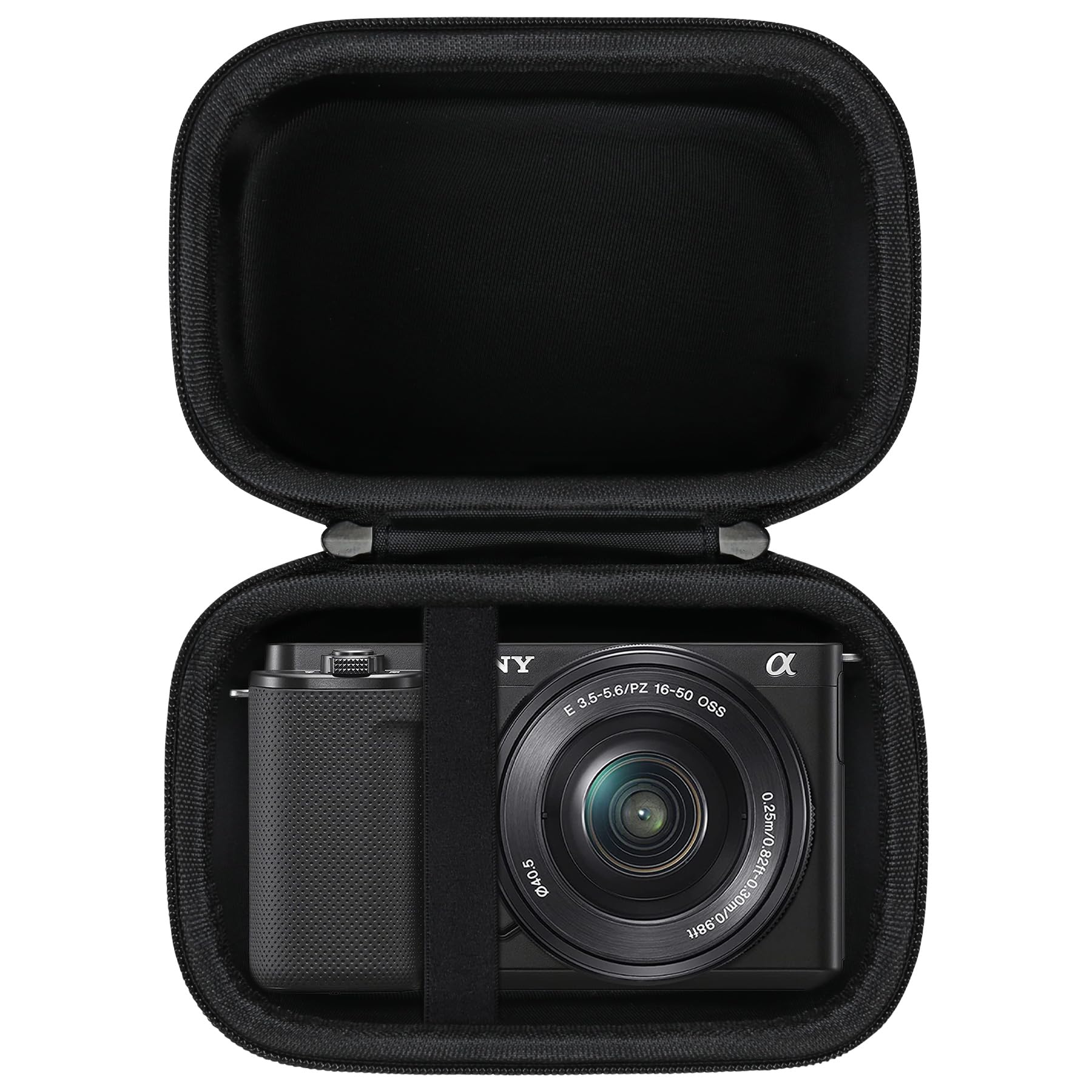 BOVKE Camera Case for Sony ZV-E10 / ZV-E10K / ZV-E10L / ZV-E10M2 for Content Creators Mirrorless Vlog Camera, 4K Video Vlogging Camera Travel Bag with 16-50mm Interchangeable Lens, Black