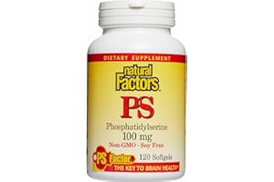Natural Factors, Phosphatidylserine, Support for Memory, Concentration and Brain Functions, Soy and Gluten Free, 120 Softgels