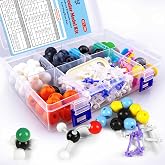 JIOEWVELL Chemistry Molecular Model Kit (208 Pcs) for Student and Teacher | Organic and Inorganic Chemistry Learning Set, Motivate Enthusiasm for Learning Chemistry and Raising Space Imagination