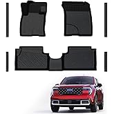 Mabett Floor Mats with Door Sill Protectors for Ford Maverick Hybrid Accessories 2026 2025 2024 2023 2022, All-Weather TPE Liner Mat Custom Fit Maverick Hybrid Model(NOT fit Gasoline)
