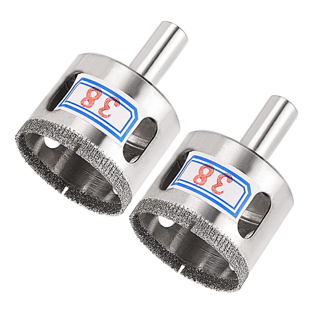 Sourcingmap 2pcs 38mm Diamond Drill Bit Hole Saw for Glass Tile Marble Fiberglass Ceramic Porcelain Bottles Pots Brick
