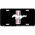 HangTime Ford Mustang Metal License Plate 6 x 12 with Black Background