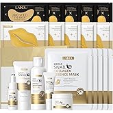 LAIKOU Korean Skin Care, Skin Care Set, Face Mask, Eye Mask, Lip Mask with Cleansing Gel, Toner, Eye Cream, Serum, Essence Cream for Women Teen Girls Mom Daughter Mother's Day Christmas Birthday