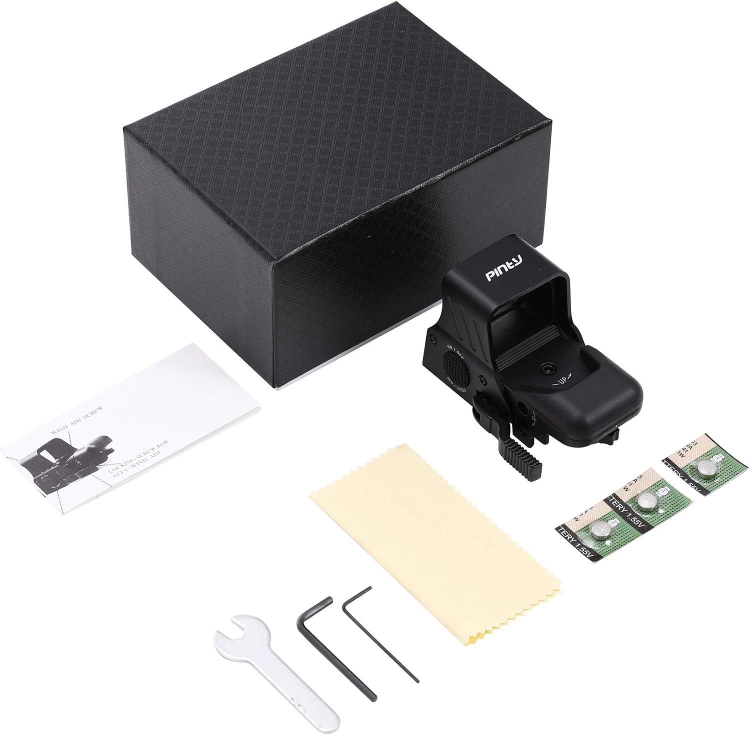 Pinty 1x22x33 Reflex Sight Red Dot Sight with 4 Reticles, QD Quick Release Mount: Sports & Outdoors