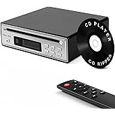 Portable CD Player for Home, CD Ripper, Desk Audio CD Players, CD Player for Soundbar, with Optical and AUX 3.5mm Output