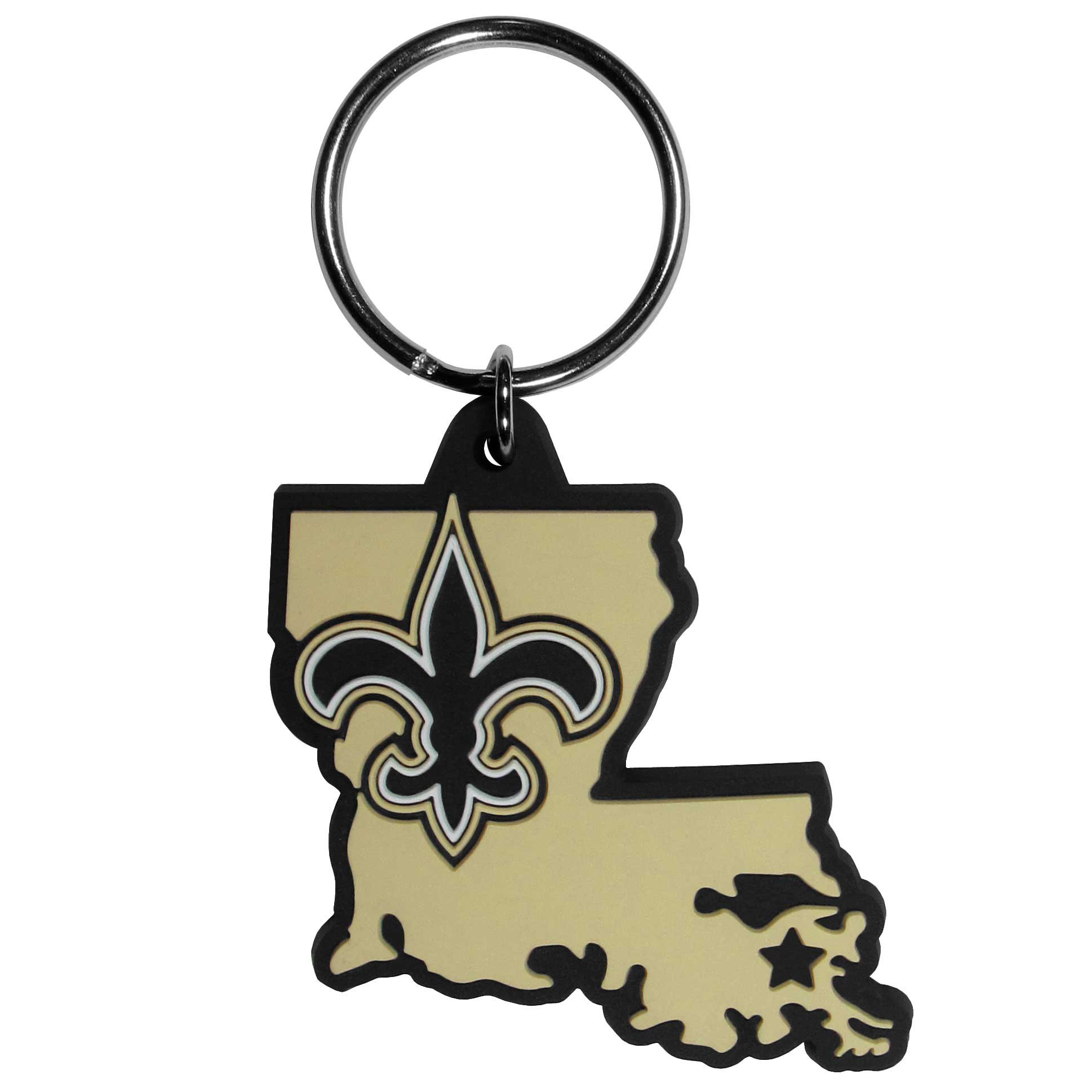 Siskiyou Sports Unisex NFL New Orleans Saints Home State Flexi Key Chain, Black, Standard