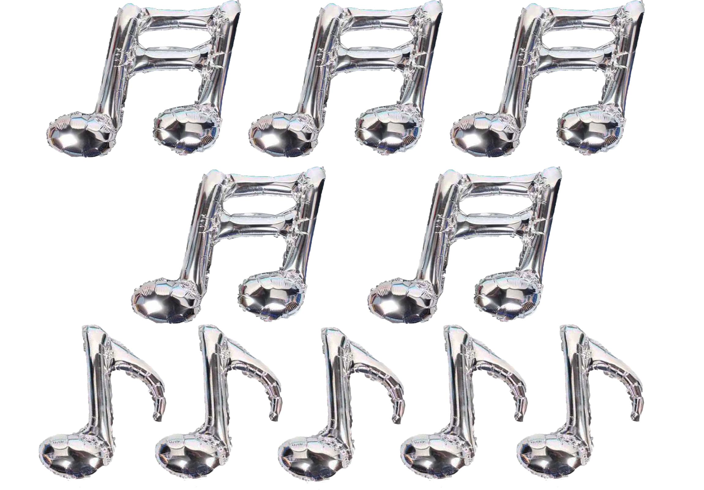 Photo 1 of 10PCS Music Note Balloons Silver Aluminum Birthday Party Balloon Music Themed Party Supplies Baby Shower Party Wedding Decorations
