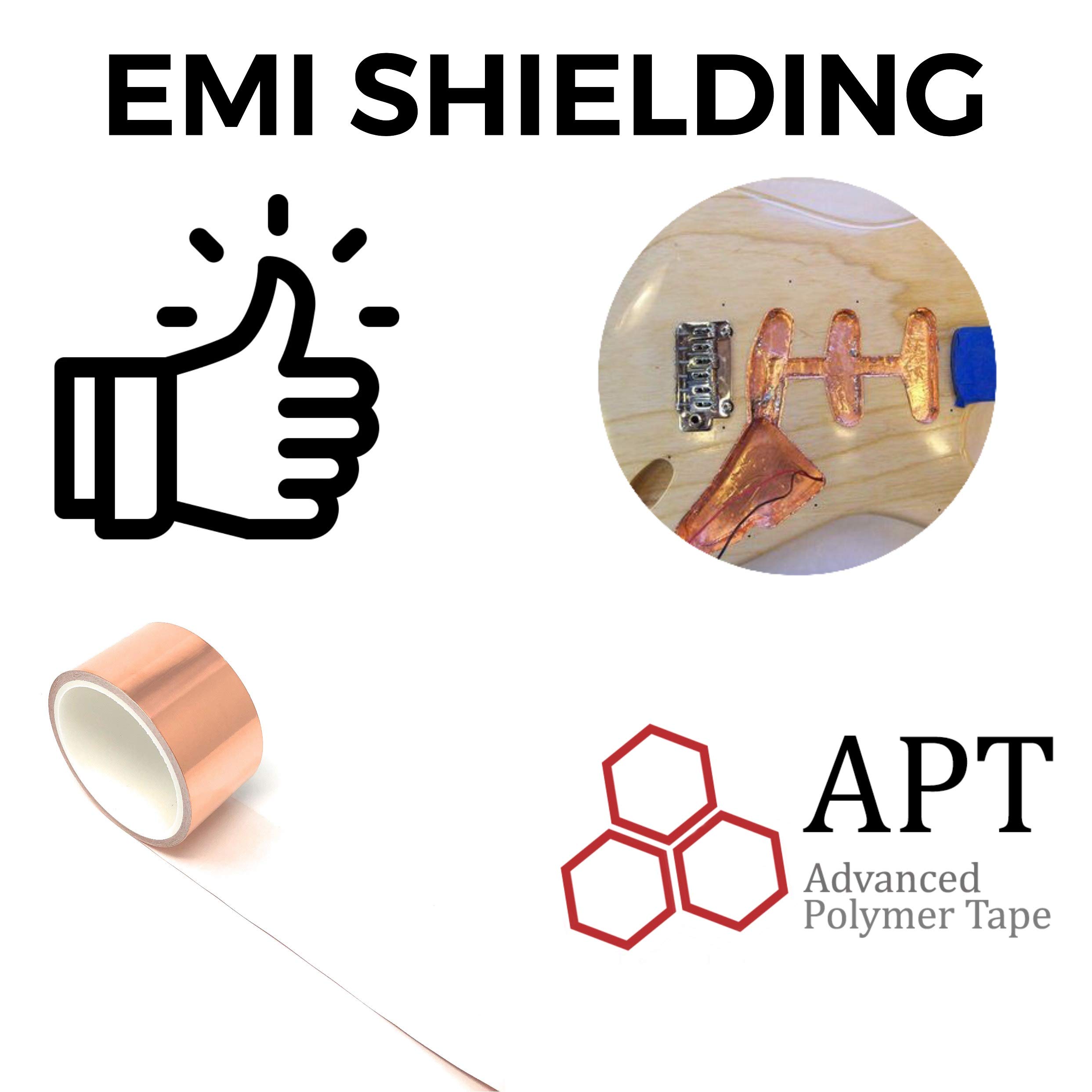 Copper Foil Tape With Conductive Acrylic Adhesive, 2.6 Mil Total