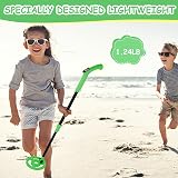 OMMO Kids Metal Detector Adjustable Stem LCD 6" Waterproof Coil Green view 5