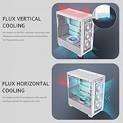 Antec Flux Wood White, 5 x PWM Fans