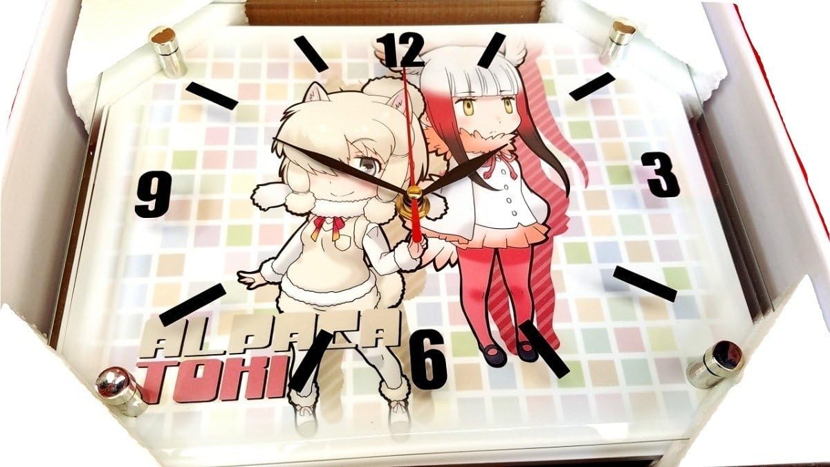 Amazon Co Jp けものフレンズ トキ アルパカ ガラス時計 Clock クロック ホビー 通販