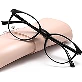 miyya Blue Light Blocking Glasses Women, Fashion Round Transparent Anti Blue Light Glasses with Anti Eyestrain & UV Glare