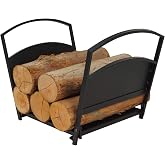 Fire Beauty Fireplace Log Holder Folding Firewood Rack,Stacking Rack,Storage Rack for Firewood, Indoor, Outdoor,Heavy Duty Steel