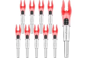 DEEPOWER 4/9 PCS G Lighted Nocks for Arrows .165 .204 .233 .244 .246 inch Inside Diameter with X,H,S,GT Bushings LED Lighted Nock and ON/Off Switch for Archrey Hunting and
