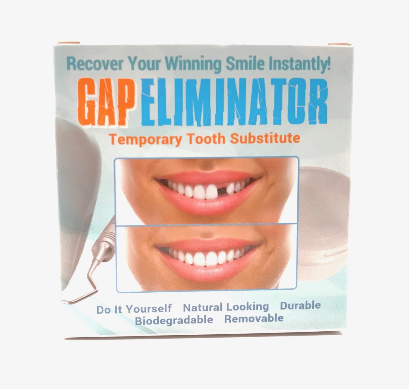 Do It Yourself Gap Eliminator Temporary Tooth Substitute With Sculpting Tool: Beauty
