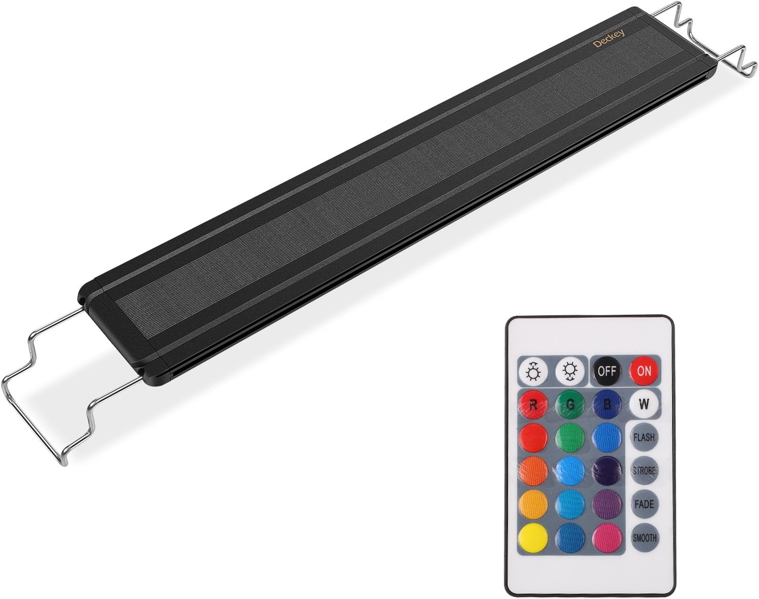 DECKEY LED Aquarium Light for Fish Tank,36 LEDs,Fit 14.8-20.6inch Aquarium,Multi Color with Remote Controller