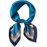 WUZININGLE 100% Mulberry Silk Neck Scarf 21''x21'' Small Square Hair Scarf for Women Men Lightweight Bandana Envelope Package