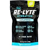 REDMOND Re-Lyte Hydration Electrolyte Powder Mix (Unflavored), 30 Stick Packs