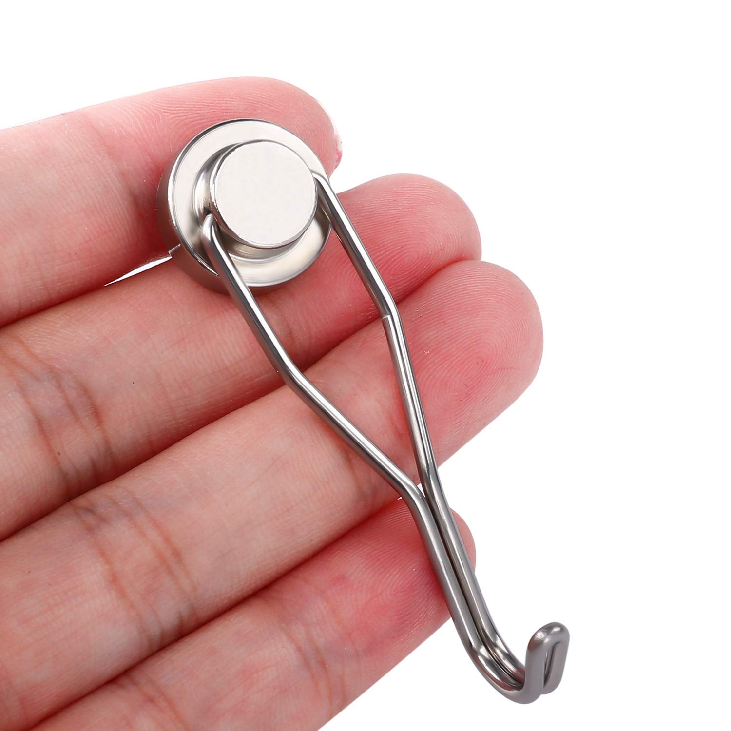 BAVITE Swivel Swing Magnetic Hook New Upgraded, Refrigerator Magnetic Hooks, Strong Neodymium Magnet Hook, Perfect for Refrigerator and Other Magnetic Surfaces, Silver 25lb Magnetic Hooks 12pack: Industrial & Scientific