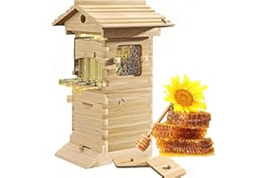 Self-Flow Beehive Kit – Dual Purpose: Nurture Bee Colony + Auto Honey Flow, Upgraded Design with Clear Window, Compact Urban 