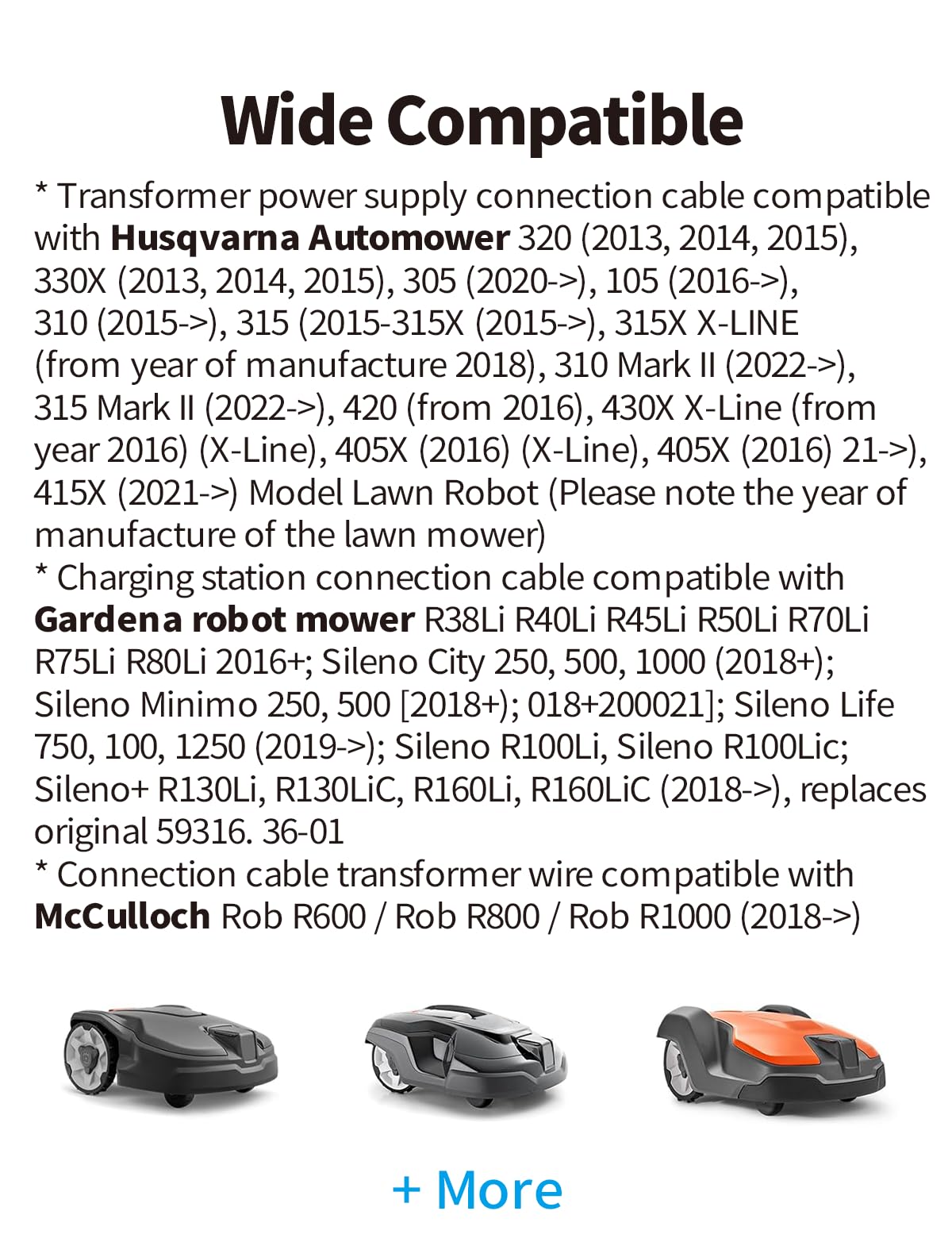 28 V 1,3A Adapter Rasenmäher Netzteil, Kompatibel mit Gardena R50Li, R80Li, R40li, R45Li, R70Li, Sileno City, Sileno Life, Sileno Minimo Rasenmäher, Husqvarna Automower 105, 310, 315, 315X Mähroboter 2
