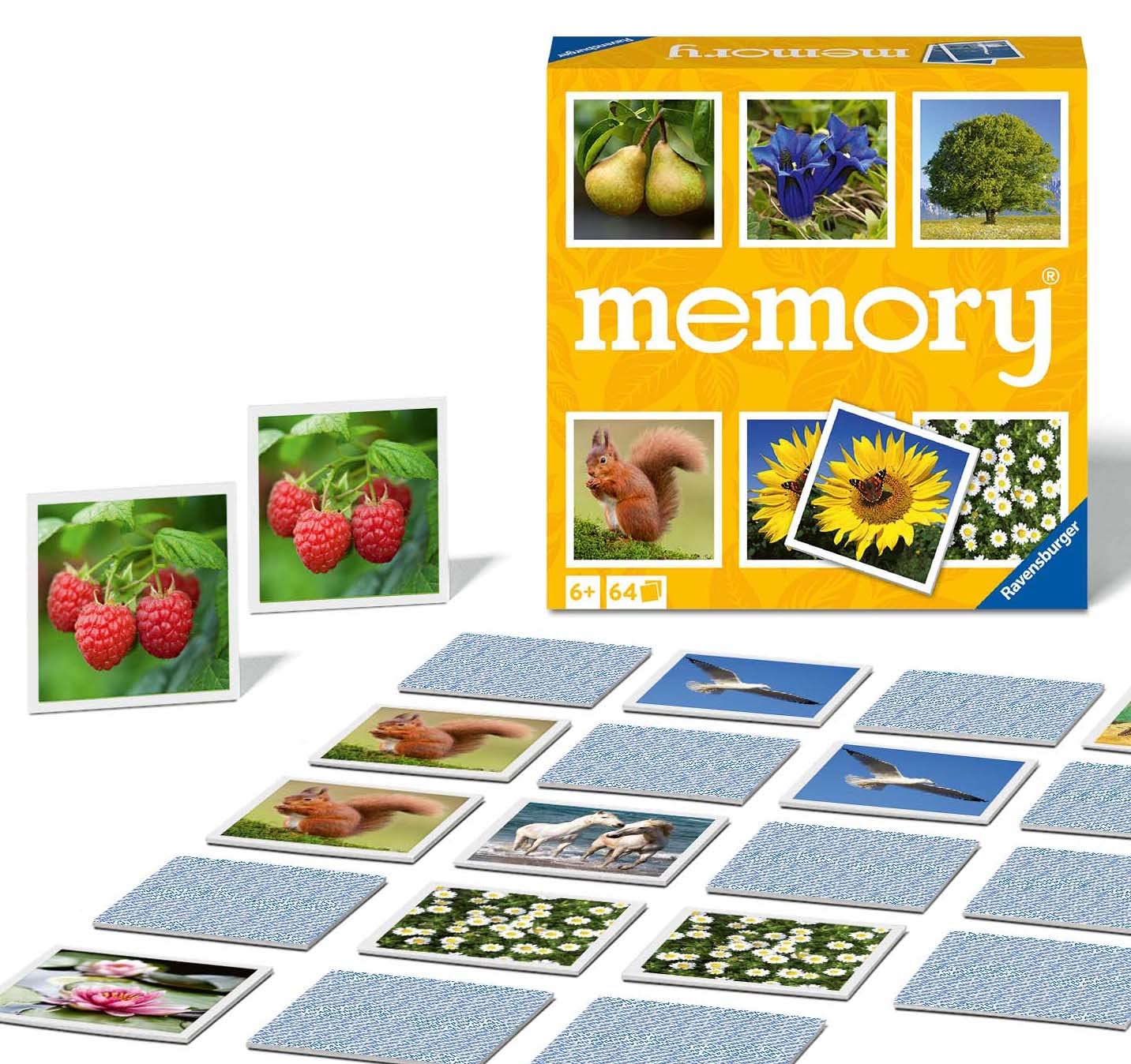 Ravensburger Nature Memory Game - Matching Picture Snap Pairs for Kids Age 6 Years Up