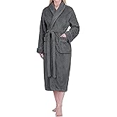 PAVILIA Women Plush Fleece Robe, Soft Textured Bathrobe, Lady Cozy Spa Long Robe