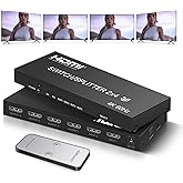 4K@60Hz HDMI Matrix Switch 2 in 4 Out with IR Remote, SPDIF &amp; 3.5mm Audio | HDR10, HDCP2.2, 3D Support for PS5/PS4, Xbox, Fire Stick, TV, Monitor and More