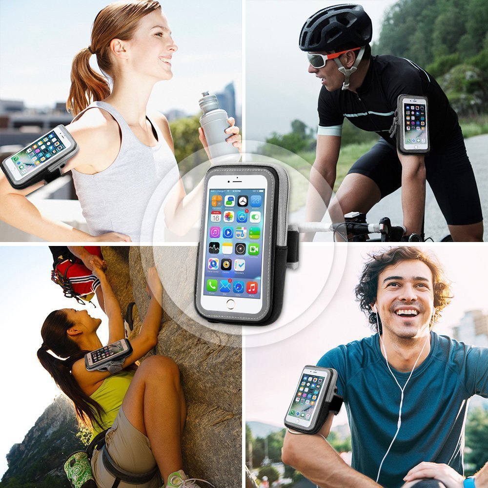 Sports Armband,Firstbuy Sweatproof Running Armband outdoor sports GYM Fitness cell phone case Key Holder Wallet Card Slot for iPhone 7Plus 7 6Plus 6s Plus