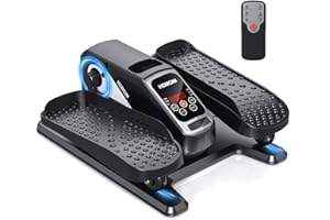 HOMGIM Under Desk Elliptical Machine - Quiet Motorized Leg Exerciser with Smart Remote, 12-Speed Manual Programs Auto/3 Auto Programs LCD Display & Bidirectional Motion for Home/Office