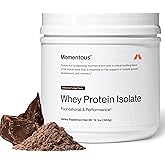 Momentous Essential Grass-Fed Whey Protein Powder - 20 g Whey Isolate Protein - NSF Certified for Sport - Gluten-Free - 12 Servings for Essential Everyday Use - Chocolate Fudge - Package May Vary