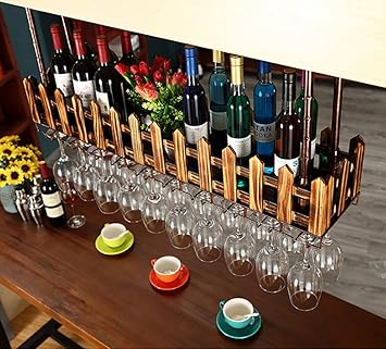 MoDi Weinregale Weinregal umgedrehter Restaurant-Stehtisch kreatives hängendes Weinglas Umgedrehtes Wand-Weinregal