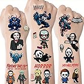 ROMINVIC Halloween Temporary Tattoos,10 Sheets Halloween Tattoo Stickers,5 Different Halloween Themes for Boys and Girls, Halloween Gifts Party Supplies Favors Holiday Decorations
