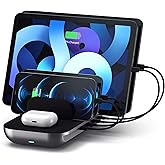 Satechi Multi Device Charging Station with Wireless Charging - for iPad Pro/Air M1, iPhone 16,15/14/13/12/11 Pro Max/Pro, Air
