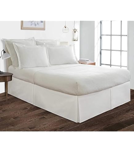 12 Inch Tailored Drop Ruffled/Gathered Easy Fit Bed Skirt (Short Queen