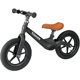 Trimate Toddler Balance Bike, Red - No Pedal Sport Bike for 3-5 Year Olds, 12" Inflated Tire, for Boys and Girls with Inseam 16" - 21"
