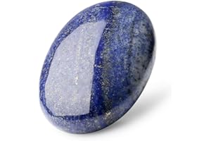 LAIDANLA Lapis Lazuli 2.4" Large Palm Stone Healing Crystals Natural Gemstones Calming Effects Energy Balancing Reiki Polished Worry Stone Cleansing Protection Anxiety Stress Relief Therapy 1PC