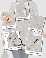 33,000ft Women Rain Jacket Lightweight Hooded Waterproof Breathable Beige XL/16 view 6