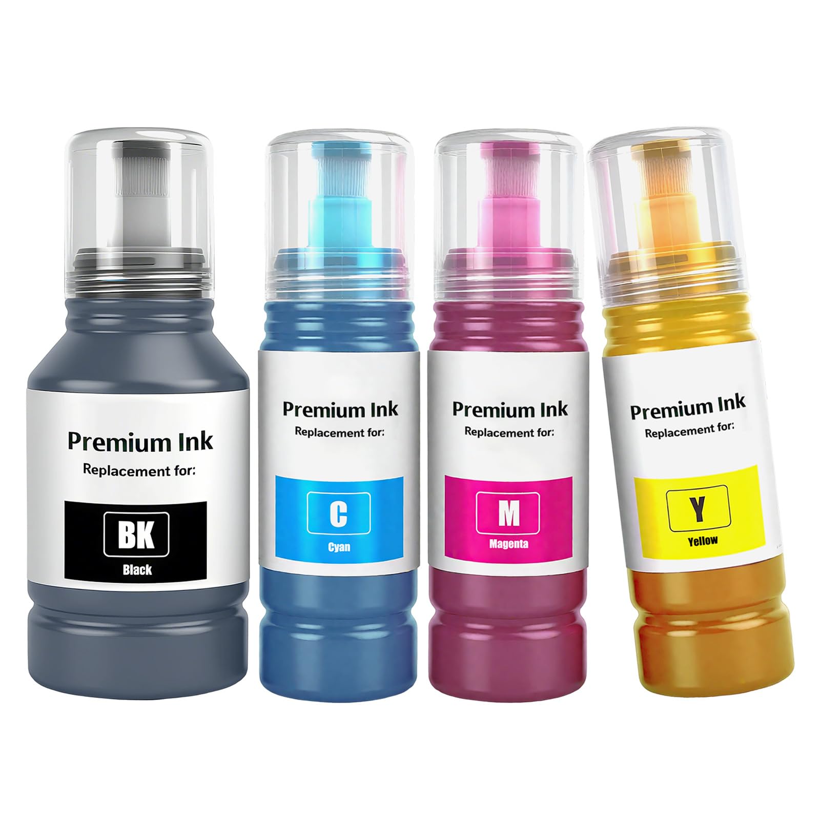 TOPRINT 4 Color Multipack Ink Bottles Compatible for ET-2700 ET-2750 ET-2751 ET-2756 ET-2850 ET-2851 ET-2856 ET-3700 ET-3750 ET-3850 ET-4750 ET-4850 ET-4856 ET-15000 Printers